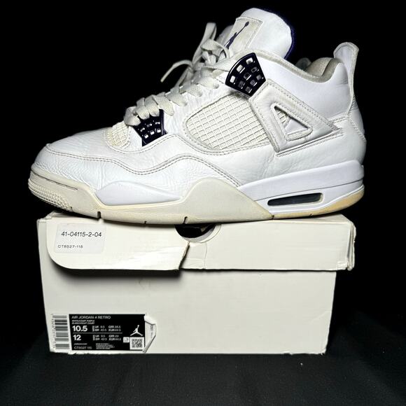 Size 10.5 - Nike Air Jordan 4 Retro Purple Metallic 2020 Men\'s Shoes